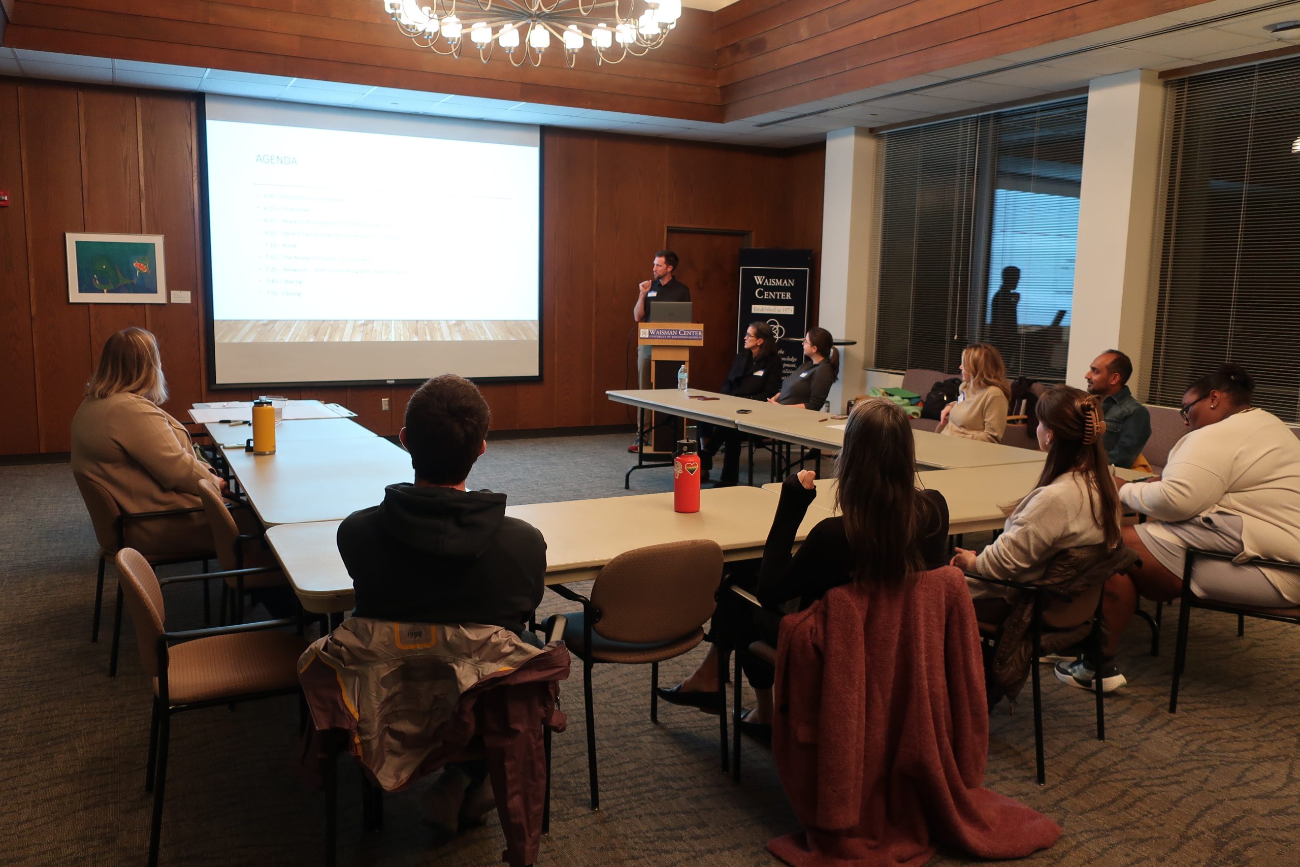 Image of Dr. Harer presenting to the Neonatal Family Research Advisory Council