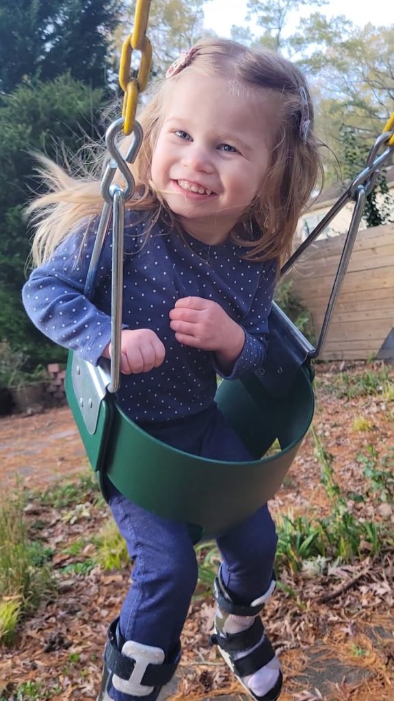 Girl in swing